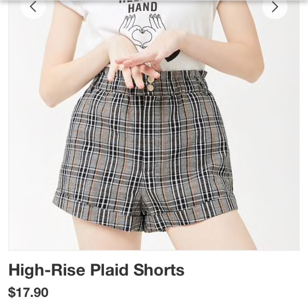 Forever21 plaid shorts